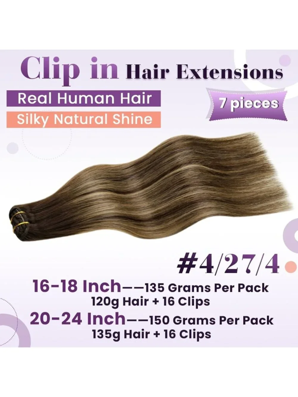 16 Inch Human Hair Clip-In Extensions for Special Occasions - Easy & Glamorous!